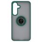 Brilliance LUX Samsung S25 FE Hybrid Shell Anti-shock Ring Kickstand TPU Matte Case Dark Green