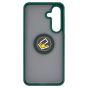 Brilliance LUX Samsung S25 FE Hybrid Shell Anti-shock Ring Kickstand TPU Matte Case Dark Green
