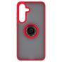Brilliance LUX Samsung S25 FE Hybrid Shell Anti-shock Ring Kickstand TPU Matte Case Red