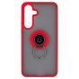 Brilliance LUX Samsung S25 FE Hybrid Shell Anti-shock Ring Kickstand TPU Matte Case Red