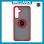 Brilliance LUX Samsung S25 FE Hybrid Shell Anti-shock Ring Kickstand TPU Matte Case Red