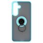 Brilliance LUX Samsung S25 FE Hybrid Shell Anti-shock Ring Kickstand TPU Matte Case Blue