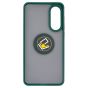 Brilliance LUX Samsung S25 Edge Hybrid Shell Anti-shock Ring Kickstand TPU Matte Case Dark Green