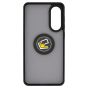 Brilliance LUX Samsung S25 Edge Hybrid Shell Anti-shock Ring Kickstand TPU Matte Case Black