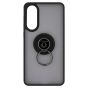 Brilliance LUX Samsung S25 Edge Hybrid Shell Anti-shock Ring Kickstand TPU Matte Case Black
