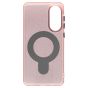 Brilliance LUX Samsung S25 Edge Glitter Sparkle Magnetic Clear TPU + Acrylic with Kickstand Phone Case Pink