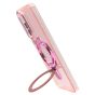 Brilliance LUX Samsung S25 Edge Glitter Sparkle Magnetic Clear TPU + Acrylic with Kickstand Phone Case Pink