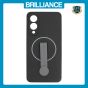 Brilliance LUX Samsung S25 Edge Silicone with BackSide 360° Rotating Wrist Strap Magnetic Phone Case Black