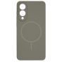 Brilliance LUX Samsung S25 Edge Magnetic Solid Silicone with Open-Area Camera Cutout Phone Case Gray Titanium