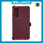 Brilliance HEAVY DUTY Samsung S25 Edge (Pro Series) + Magnetic Case Dark Red