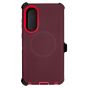 Brilliance HEAVY DUTY Samsung S25 Edge (Pro Series) + Magnetic Case Dark Red