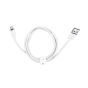 TRUSMI 2.4A USB To iPhone Braided Charging Cable White 1M