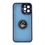 Brilliance LUX For iPhone 14 Pro Max 3D Electroplating with camera protector and Ringstand Case Blue