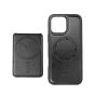 TRUSMI iPhone 16 Pro Magnetic Cowhide Leather Case with Card Slot Wallet Black