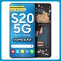 Samsung S20 5G LCD with Touch + Frame Cosmic Black (Compatible w/ Verizon 5G UW Model) (Refurbished)