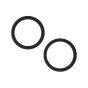 iPhone 15 / 15 Plus Back Camera Lens With Bracket & Bezel (2 Piece Set) (Premium) (Black)
