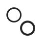 iPhone 15 / 15 Plus Back Camera Bezel Ring (Black) - 2 Piece Set