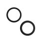 iPhone 15 / 15 Plus Back Camera Bezel Ring (Black) - 2 Piece Set