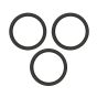 iPhone 15 Pro Back Camera Bezel Ring (Black Titanium) - 3 Piece Set