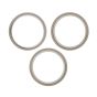 iPhone 15 Pro Max Back Camera Bezel Ring (Aftermarket Plus) (White Titanium) - 3 Piece Set