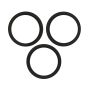 iPhone 15 Pro Max Back Camera Lens With Bracket & Bezel (3 Piece Set) (Premium) (Black Titanium)