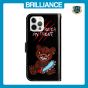 Brilliance LUX iPhone 12 Pro Max Flip PU Leather Wallet 3D Print Bear with Wrist Strap Case