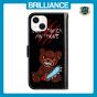 Brilliance LUX iPhone 14 Flip PU Leather Wallet 3D Print Bear with Wrist Strap Case