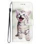 Brilliance LUX iPhone 13 Pro Max Flip PU Leather Wallet 3D Print Cat with Wrist Strap Case