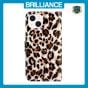 Brilliance LUX iPhone 14 Flip PU Leather Wallet 3D Print Leopard with Wrist Strap Case