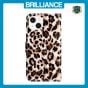 Brilliance LUX iPhone 15 Plus Flip PU Leather Wallet 3D Print Leopard with Wrist Strap Case