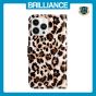 Brilliance LUX iPhone 15 Pro Flip PU Leather Wallet 3D Print Leopard with Wrist Strap Case