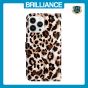 Brilliance LUX iPhone 15 Pro Max Flip PU Leather Wallet 3D Print Leopard with Wrist Strap Case