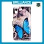 Brilliance LUX iPhone XR Flip PU Leather Wallet 3D Print Butterfly with Wrist Strap Case