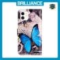 Brilliance LUX iPhone 11 Flip PU Leather Wallet 3D Print Butterfly with Wrist Strap Case