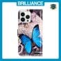 Brilliance LUX iPhone 13 Pro Max Flip PU Leather Wallet 3D Print Butterfly with Wrist Strap Case