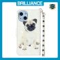 Brilliance LUX iPhone 13 Flip PU Leather Wallet 3D Print Dog with Wrist Strap Case