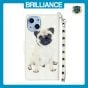 Brilliance LUX iPhone 14 Plus Flip PU Leather Wallet 3D Print Dog with Wrist Strap Case