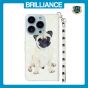 Brilliance LUX iPhone 15 Pro Max Flip PU Leather Wallet 3D Print Dog with Wrist Strap Case