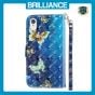 Brilliance LUX iPhone XR Flip PU Leather Wallet 3D Print Butterfly with Wrist Strap Case Blue