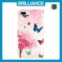 Brilliance LUX iPhone 6P/7P/8P Flip PU Leather Wallet 3D Print Cartoon Butterfly Flower with Wrist Strap Case