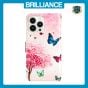 Brilliance LUX iPhone 14 Pro Max Flip PU Leather Wallet 3D Print Cartoon Butterfly Flower with Wrist Strap Case