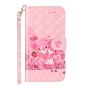 Brilliance LUX iPhone 13 Pro Max Flip PU Leather Wallet 3D Print Pink Bear with Wrist Strap Case