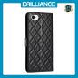 Brilliance LUX iPhone 6/7/8 Flip PU Leather Wallet 3D Print Rhombus Case Black