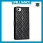 Brilliance LUX iPhone 6P/7P/8P Flip PU Leather Wallet 3D Print Rhombus Case Black