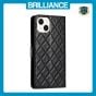 Brilliance LUX iPhone 13 Flip PU Leather Wallet 3D Print Rhombus Case Black
