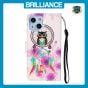 Brilliance LUX iPhone 14 Flip PU Leather Wallet 3D Print Owl design Case
