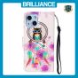 Brilliance LUX iPhone 15 Plus Flip PU Leather Wallet 3D Print Owl design Case
