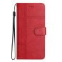 Brilliance LUX Samsung S24 Ultra Flip Book PU Leather Wallet ShockProof Cowhide Texture with Wrist Strap Case Red