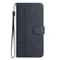Brilliance LUX iPhone 6P/7P/8P Flip Book PU Leather Wallet ShockProof Cowhide Texture with Wrist Strap Case Blue