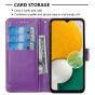 Brilliance LUX iPhone 14 Pro Max Flip PU Leather Wallet Classic Card Pockets with Wrist Strap Case Purple